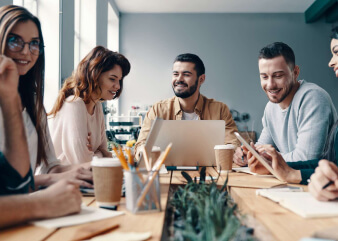 business owner reviewing marketing report