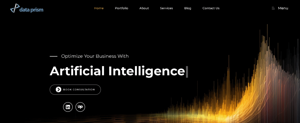 Case study: High-performance Website design of Data Prism